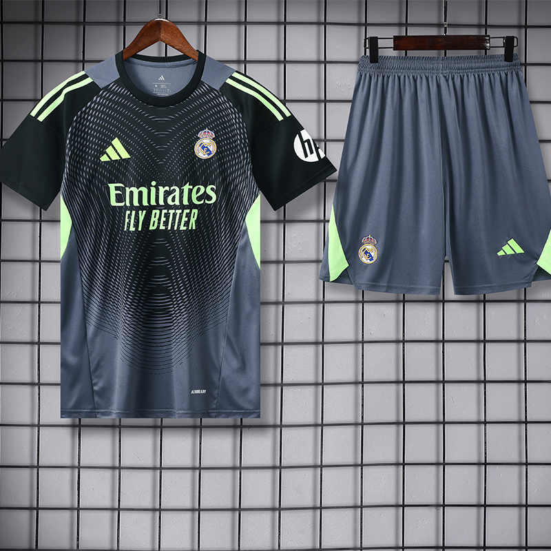 25-26 RMA Grey Black GoalKeeper (Suit) Soccer Jersey