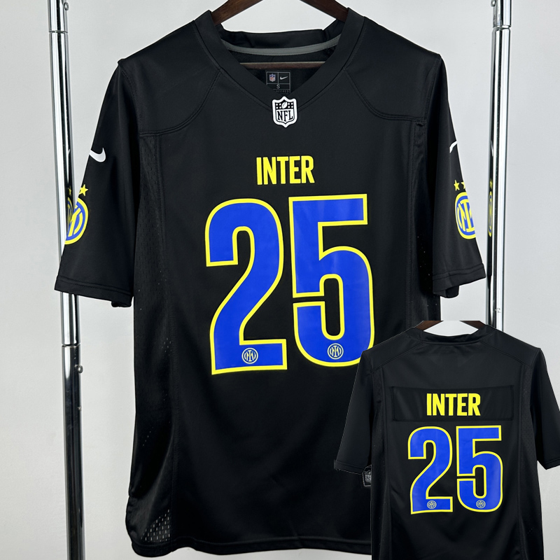 25-26 INT #25 Casual Edition Black NFL Jersey