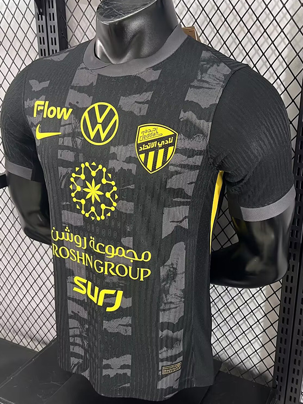 25-26 Ittihad Black Grey Player Version Soccer Jersey
