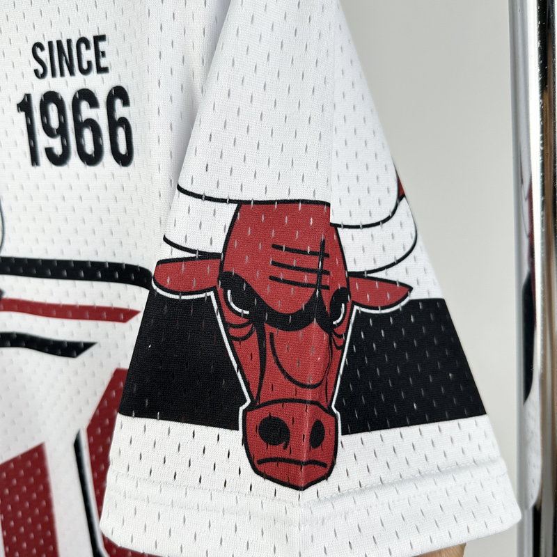 2026 BULLS White Retro High Quality Casual T-Shirt #MN