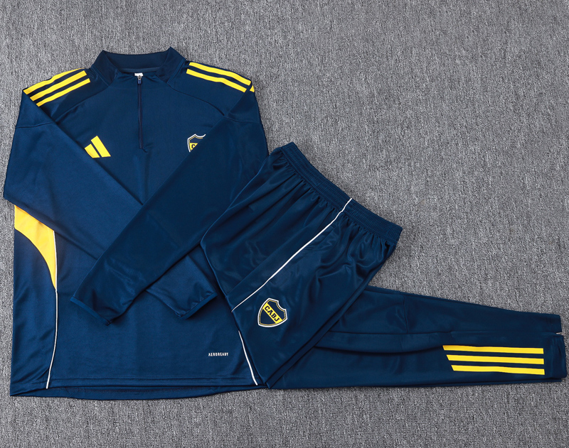 25-26 Boca Juniors Royal blue Half Pull Tracksuit #B25108(半拉链)