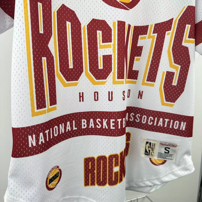 2026 ROCKETS White Retro High Quality Casual T-Shirt #MN