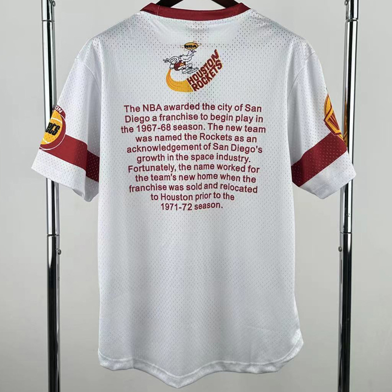 2026 ROCKETS White Retro High Quality Casual T-Shirt #MN