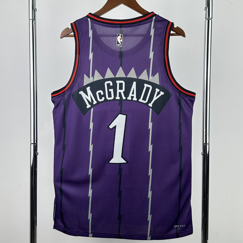 25-26 Raptors McGRADY #1 Purple Retro Top Quality Hot Pressing NBA Jersey