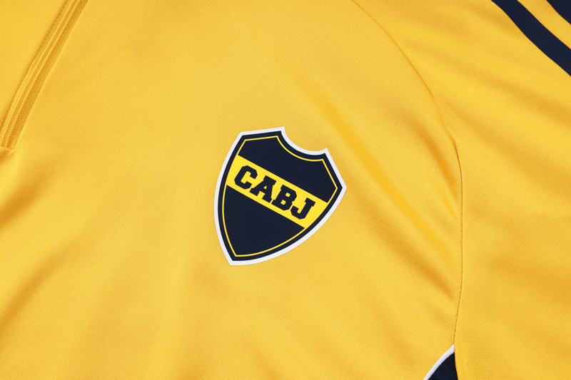 25-26 Boca Juniors Yellow Half Pull Tracksuit #B25109(半拉链)