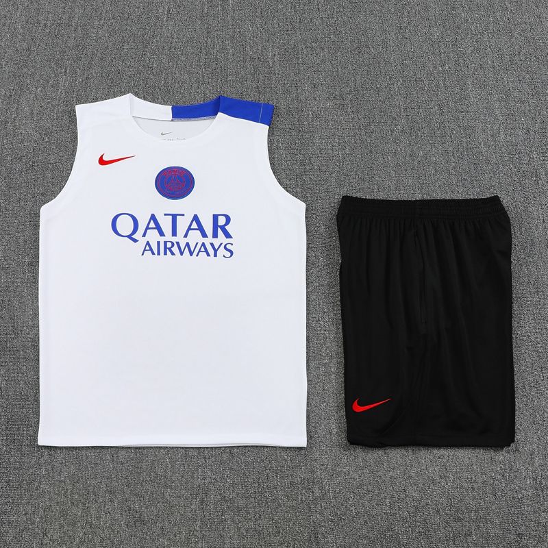 25-26 PSG White Tank top and shorts suit