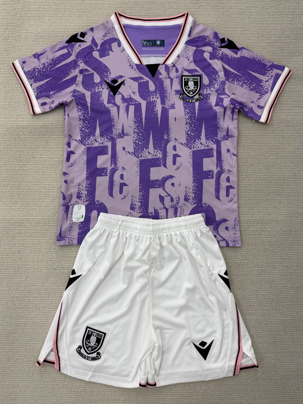 25-26 Sheffield Wednesday Away Kids Soccer Jersey