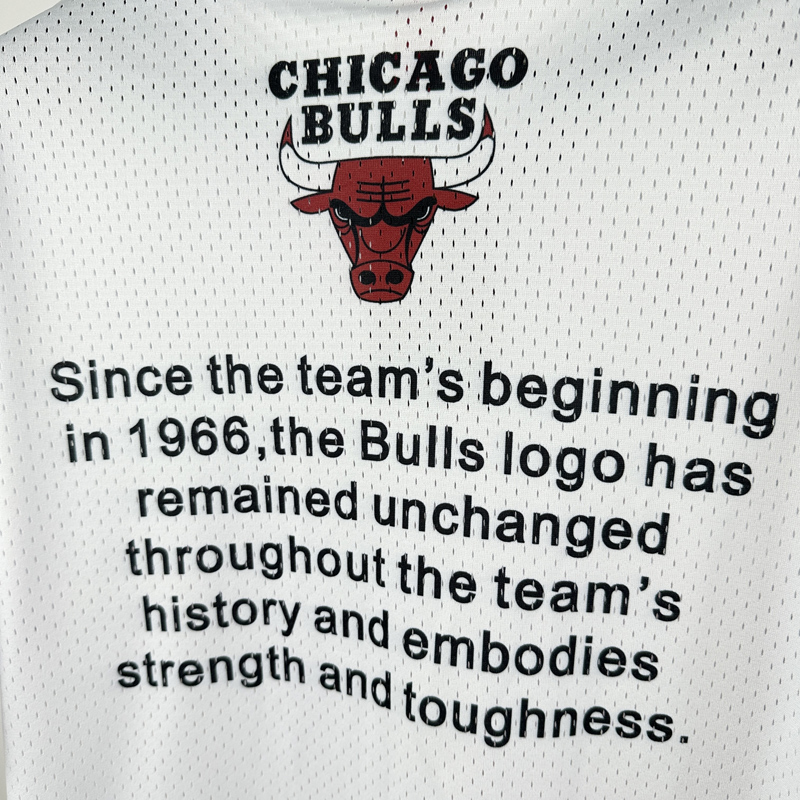 2026 BULLS White Retro High Quality Casual T-Shirt #MN