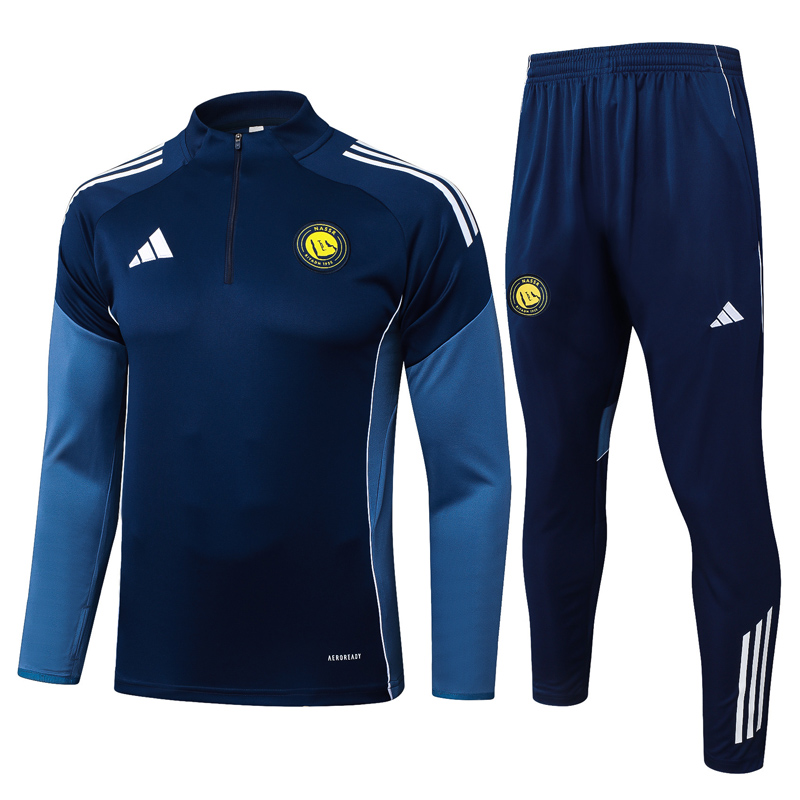 25-26 Al-Nassr Royal blue Half Pull Tracksuit #B25110(半拉链)
