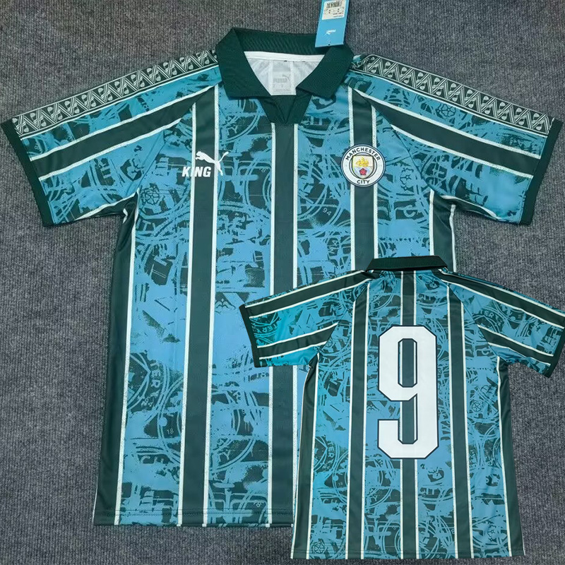 25-26 Man City Blue Green #9 Special Edition Training shirts