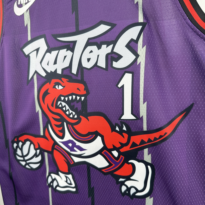 25-26 Raptors McGRADY #1 Purple Retro Top Quality Hot Pressing NBA Jersey