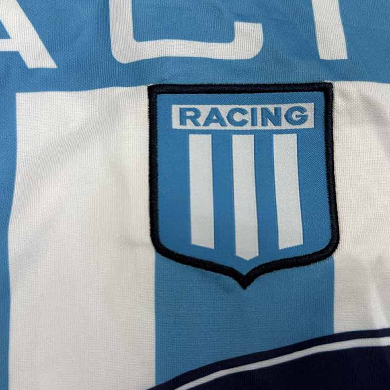 2001-2002 Racing Club Home Retro Soccer Jersey