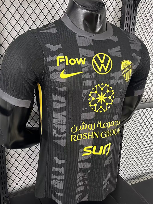 25-26 Ittihad Black Grey Player Version Soccer Jersey