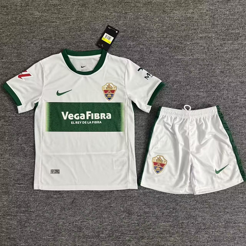 25-26 Elche CF Home Kids Soccer Jersey