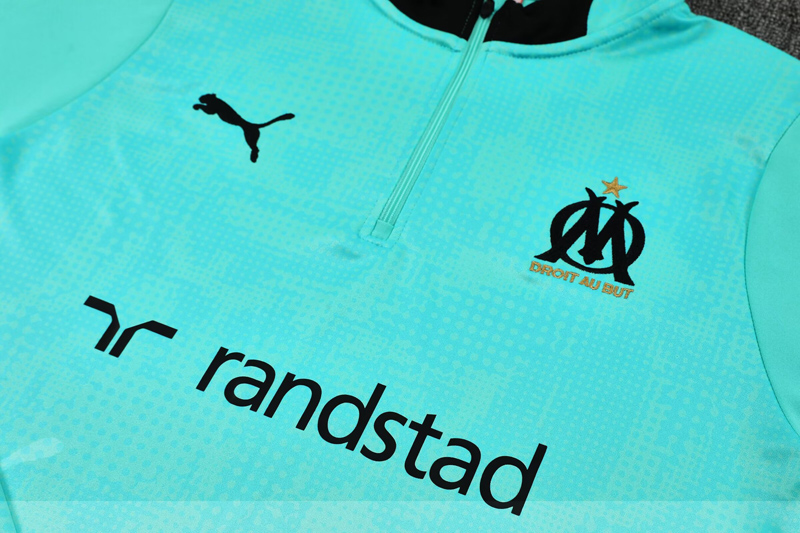 25-26 Marseille Lake blue Half Pull Tracksuit (半拉链)