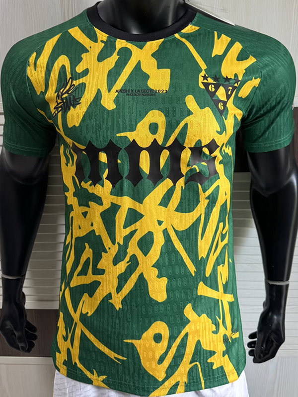 667 Apeshit X La secte 2023 Green Player Version Training shirts