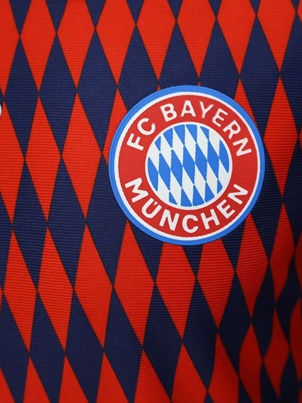 25-26 Bayern Red Blue Casual Edition Player Version Soccer Jersey