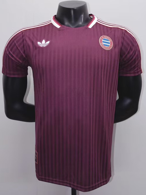 25-26 Bayern Brown Red Casual Edition Player Version Training shirts