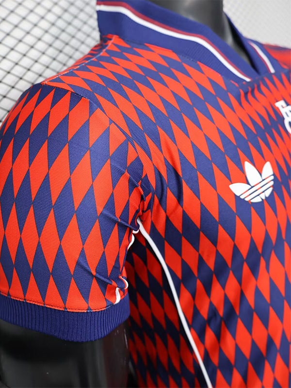 25-26 Bayern Red Blue Casual Edition Player Version Soccer Jersey