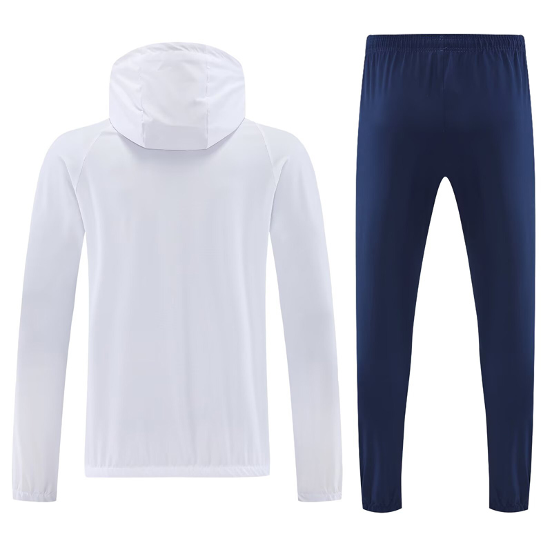 25-26 PSG White Hoodie Jacket Tracksuit