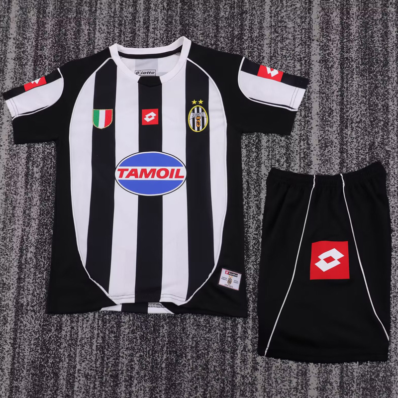 2002-2003 JUV Home Kids Retro Soccer Jersey