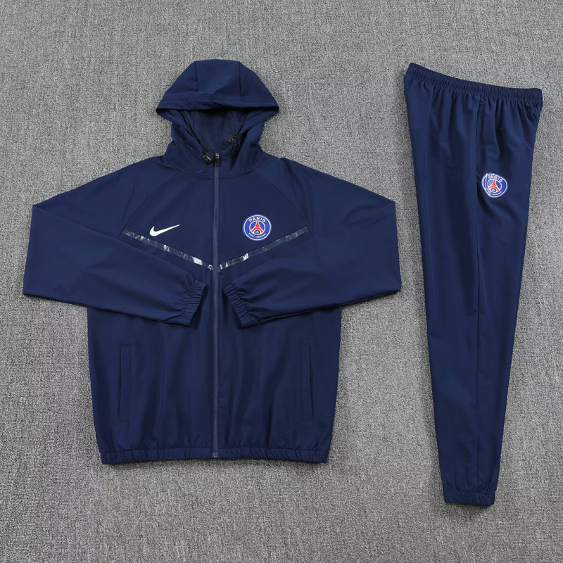 25-26 PSG Royal blue Hoodie Jacket Tracksuit