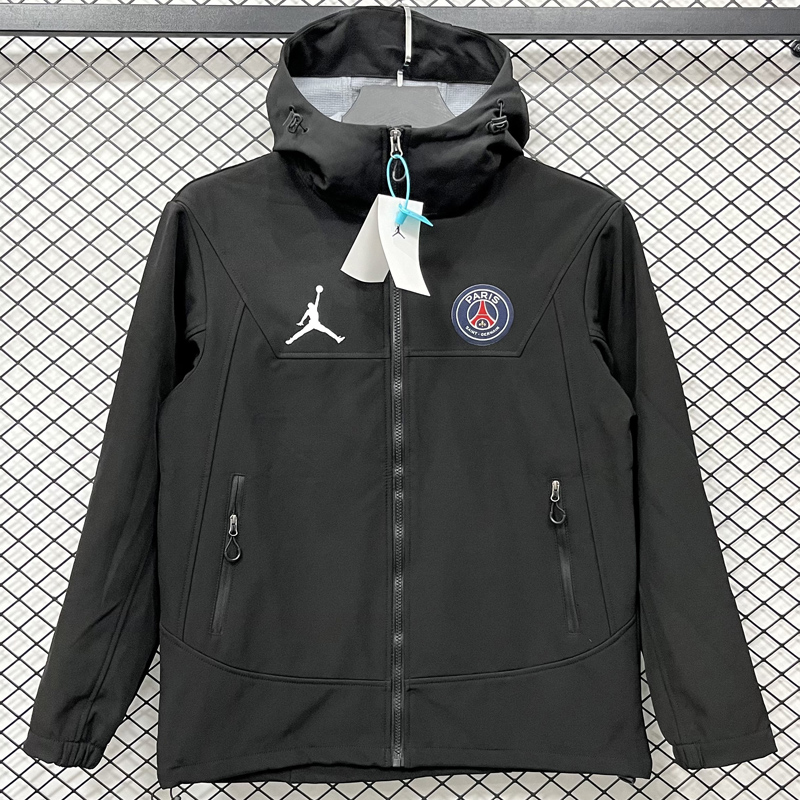 25-26 PSG Black Outdoor Jackets #L6607软料