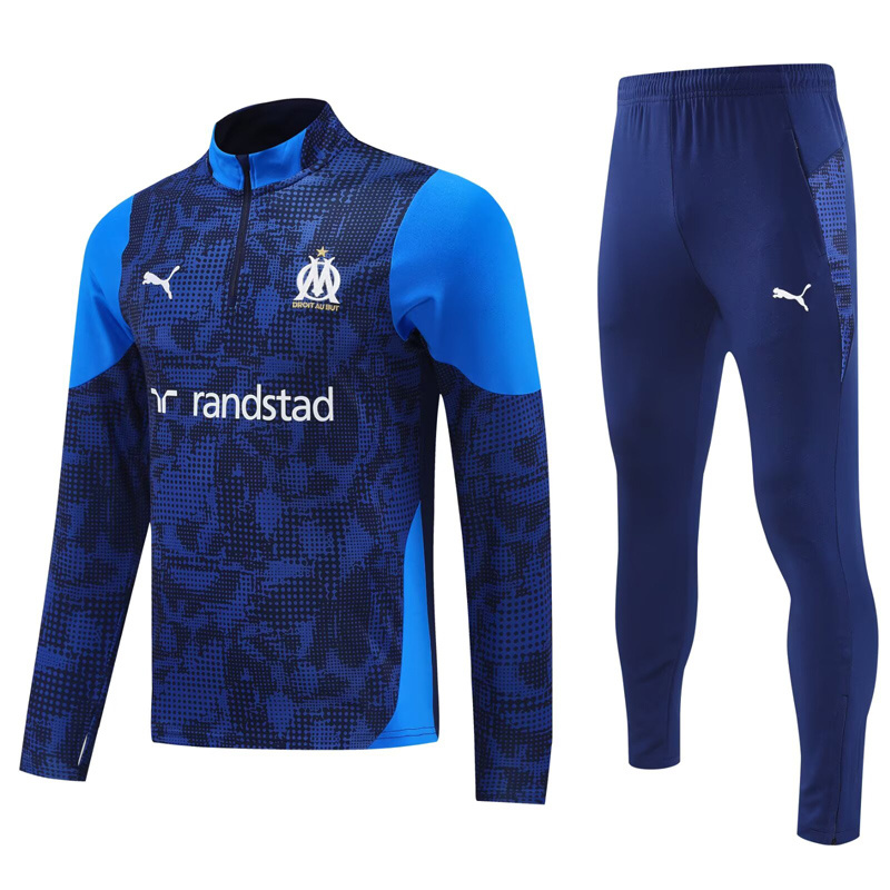 25-26 Marseille Royal blue Half Pull Tracksuit (半拉链)