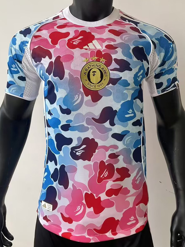 25-26 Bathing APE Blue Pink Special Edition Player Version Training shirts
