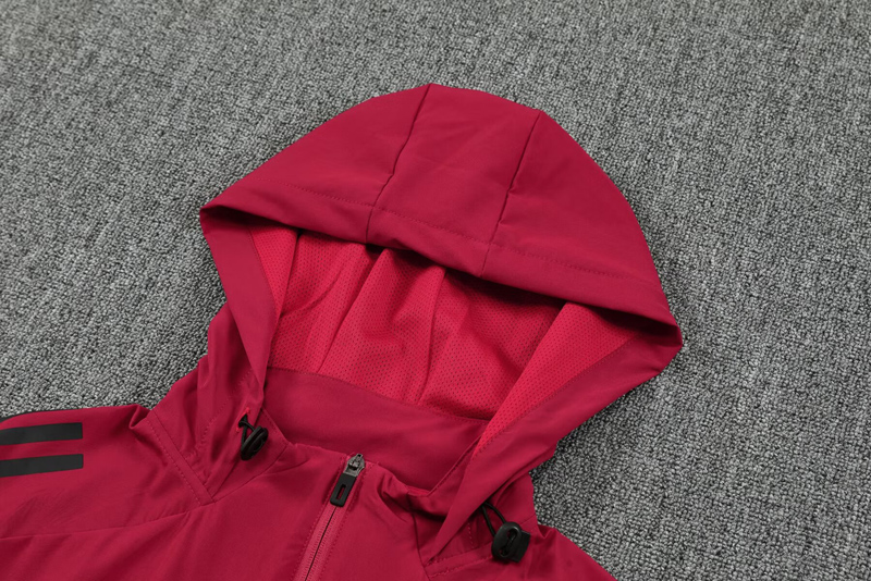 25-26 Man Utd Red Hoodie Jacket Tracksuit