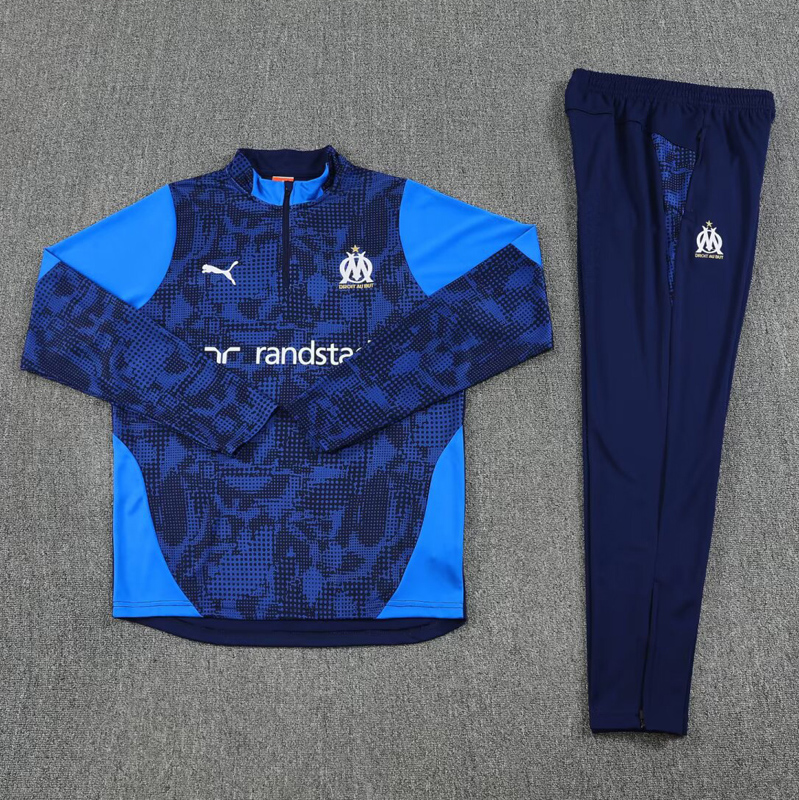 25-26 Marseille Royal blue Half Pull Tracksuit (半拉链)