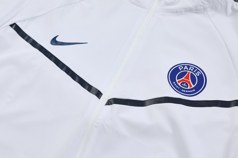 25-26 PSG White Hoodie Jacket Tracksuit