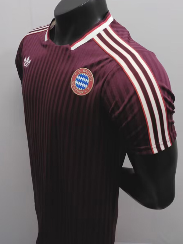 25-26 Bayern Brown Red Casual Edition Player Version Training shirts