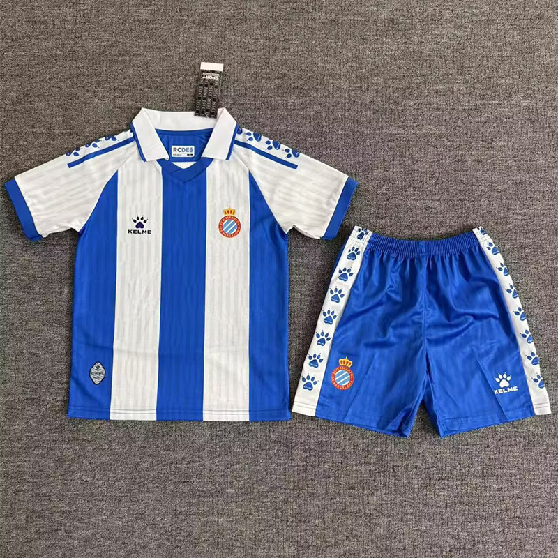25-26 Espanyol Home Kids Soccer Jersey