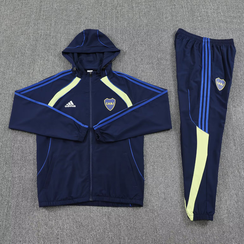 25-26 Boca Juniors Royal blue Hoodie Jacket Tracksuit