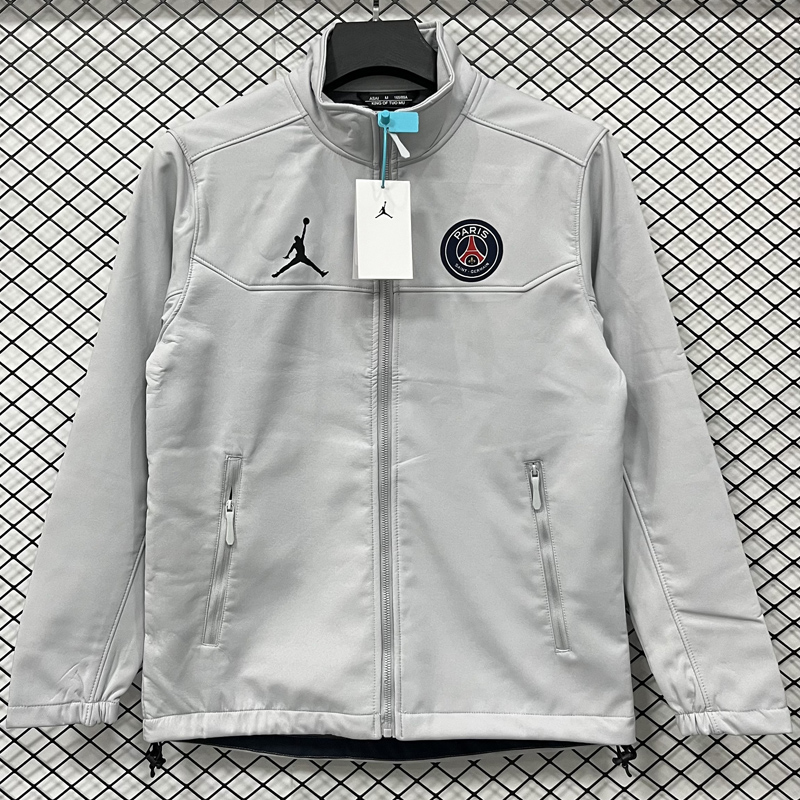 25-26 PSG Jordan Gray Outdoor Jackets #RK901软料