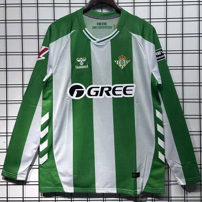 25-26 Real Betis Home Long Sleeve Soccer Jersey (长袖)