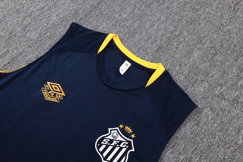 25-26 Santos FC Royal blue Tank top and shorts suit #D25184