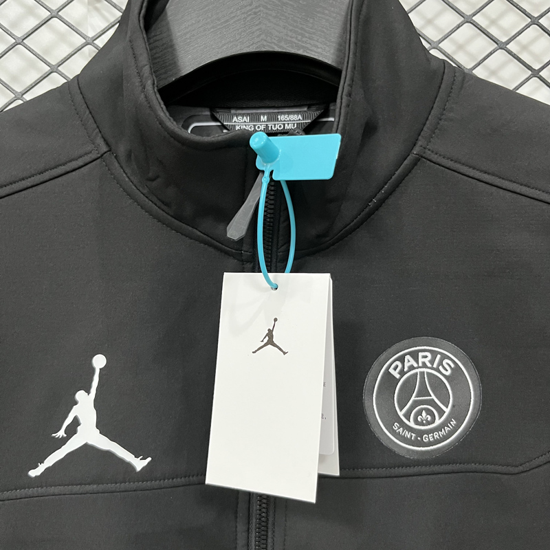 25-26 PSG Jordan Black Outdoor Jackets #RK901软料