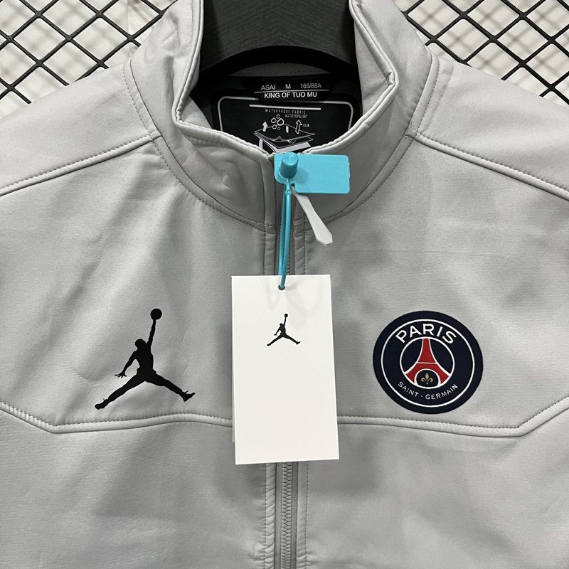 25-26 PSG Jordan Gray Outdoor Jackets #RK901软料