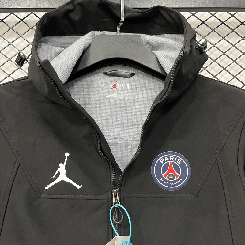 25-26 PSG Black Outdoor Jackets #L6607软料