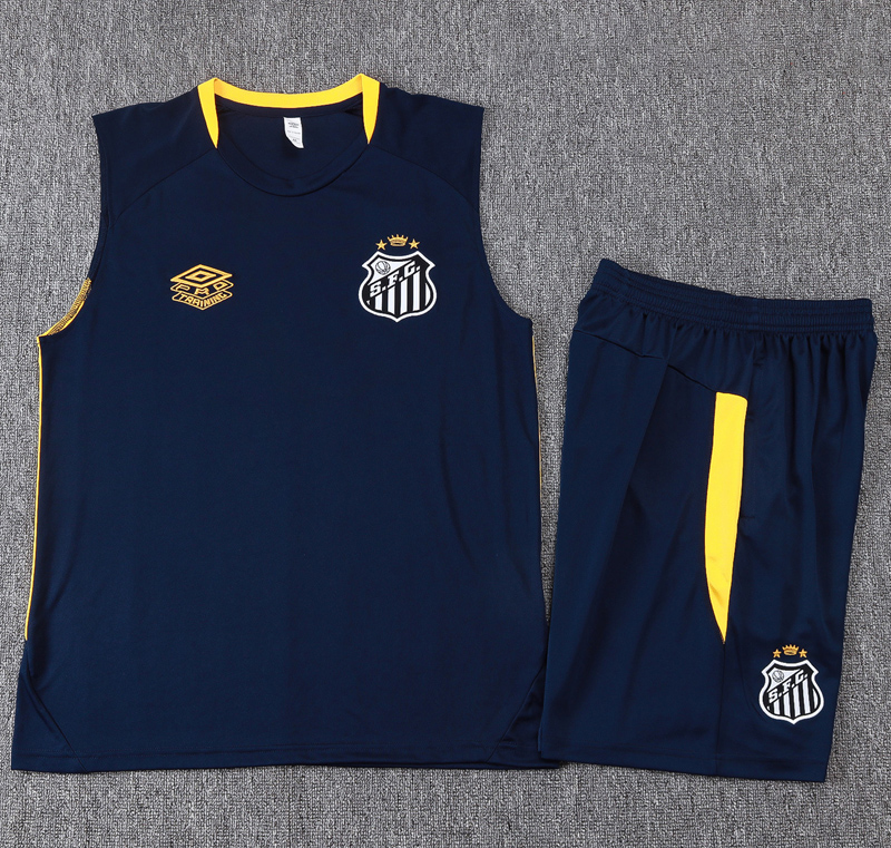 25-26 Santos FC Royal blue Tank top and shorts suit #D25184