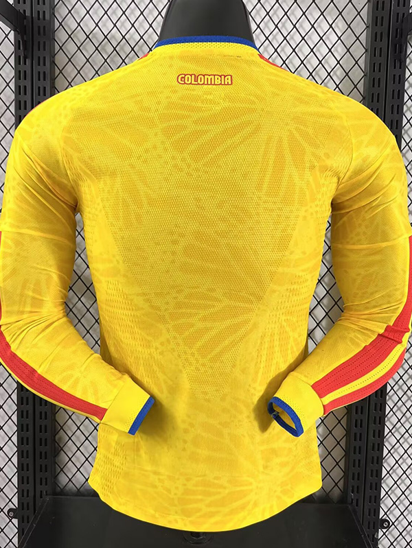 2026 Colombia Home Long Sleeve Player Version Soccer Jersey (长袖球员)