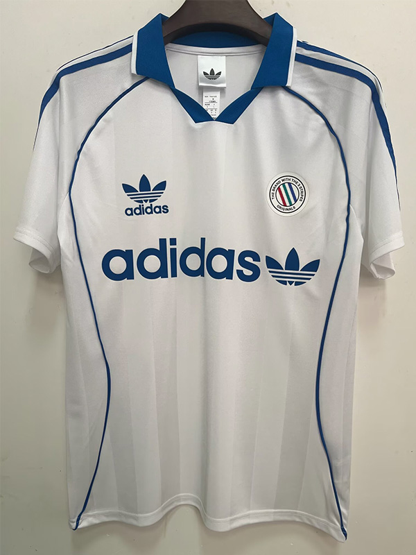 2025 Ad Three Stripes Classic Edition White Polo Short Sleeve (经典版)