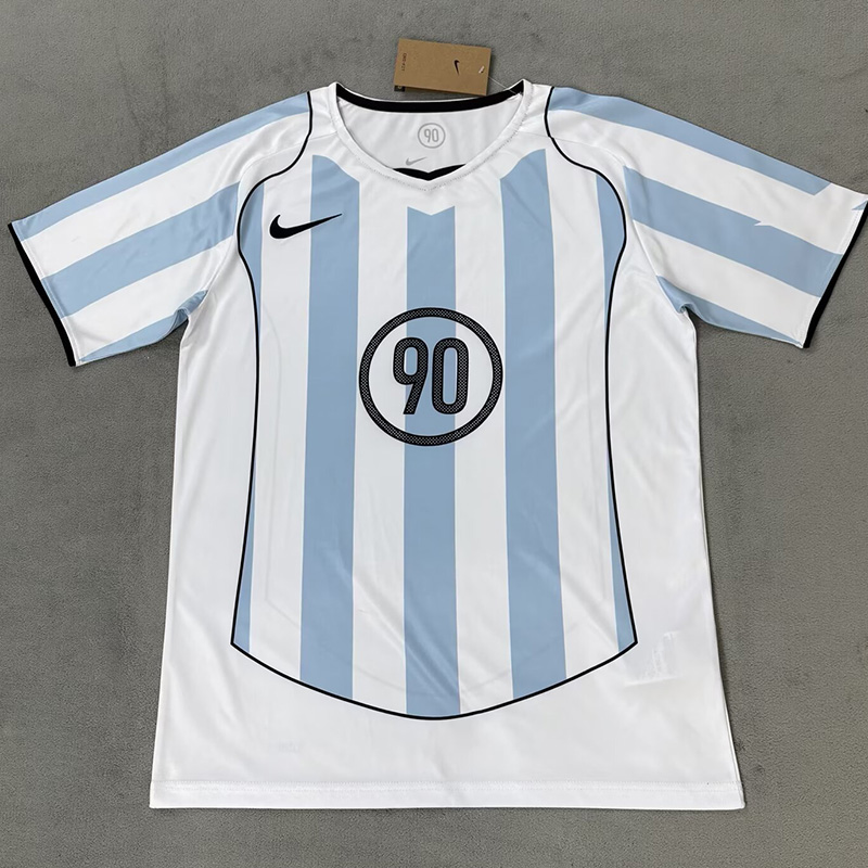 25-26 T90NK Blue White Fans Training Shirts