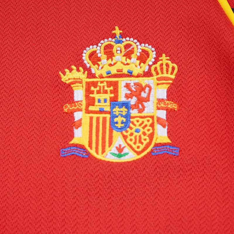 1998 Spain Home Kids Retro Soccer Jersey