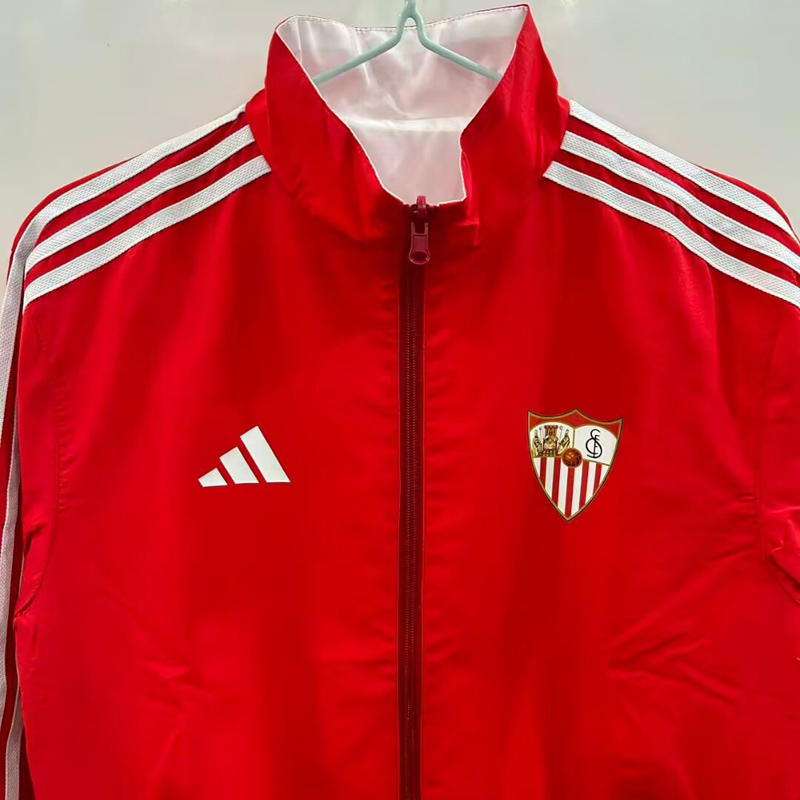 25-26 Sevilla Red & White Double Sided Windbreaker (双面风衣)