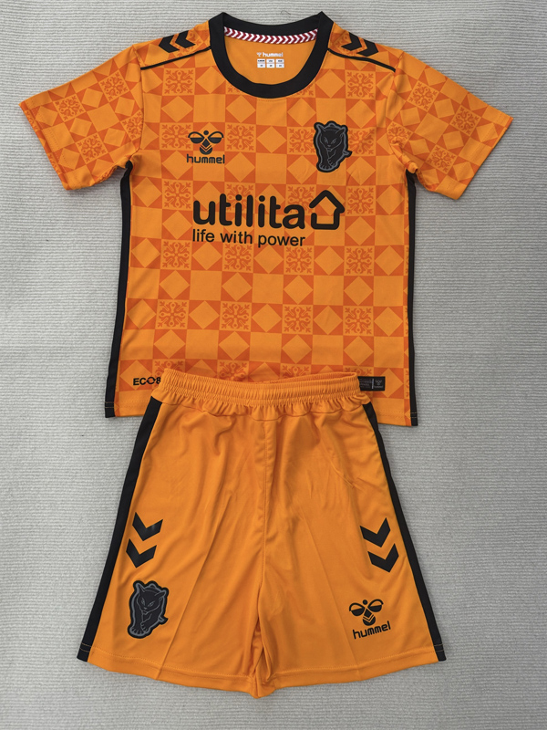 25-26 Sunderland Orange GoalKeeper Kids Soccer Jersey