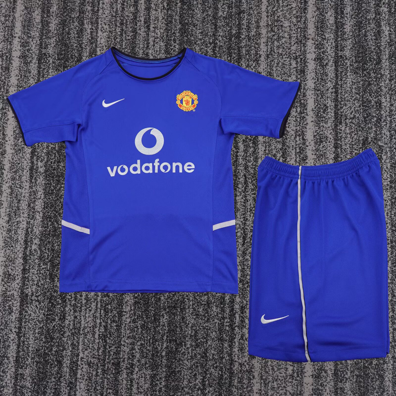 2002-2003 Man Utd Away Kids Retro Soccer Jersey