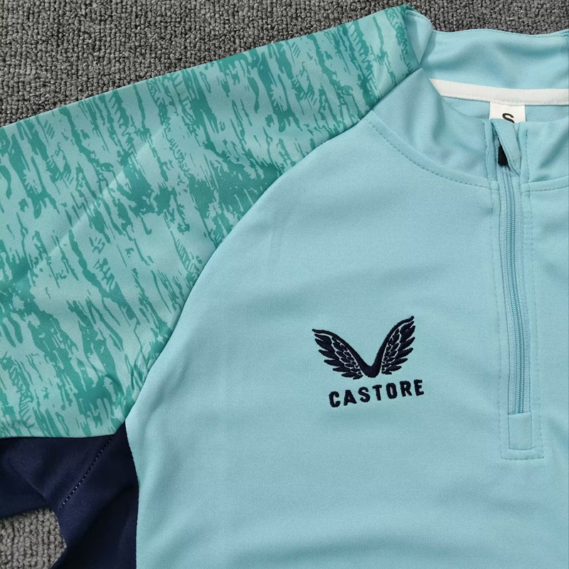 25-26 Bilbao Green Half Pull Tracksuit (Pants Have Pocket)(半拉链)